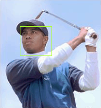 Tiger Woods' face detected
